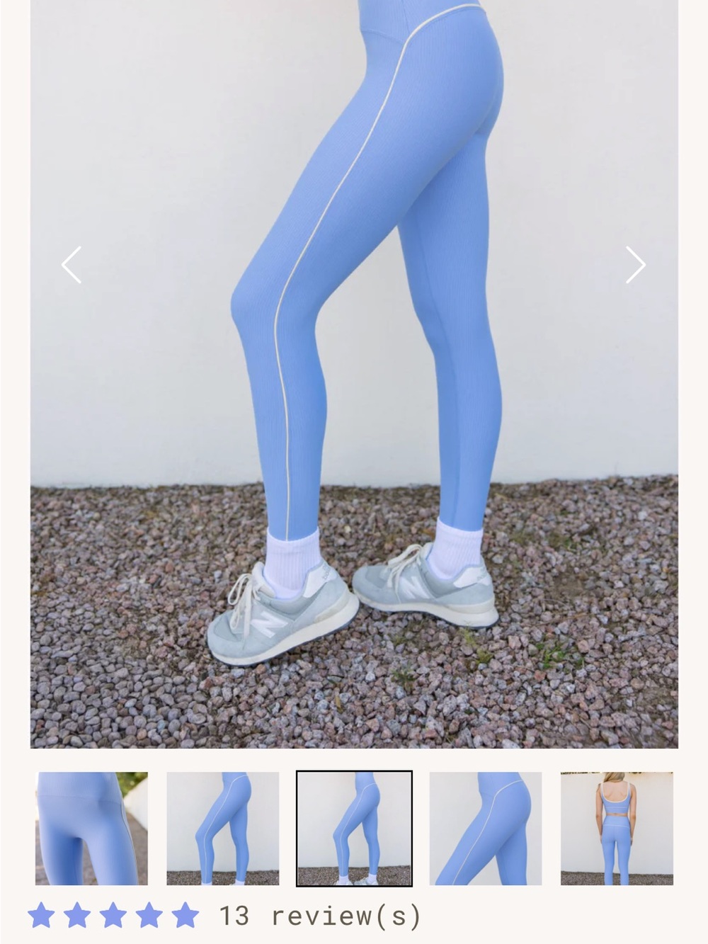 Ribbed Power Piped Leggings